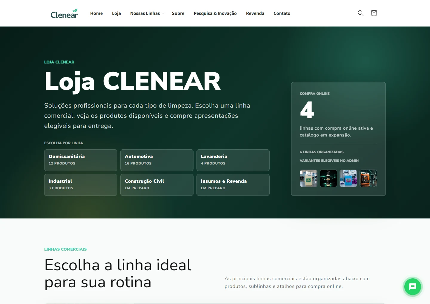 Loja Shopify Clenear