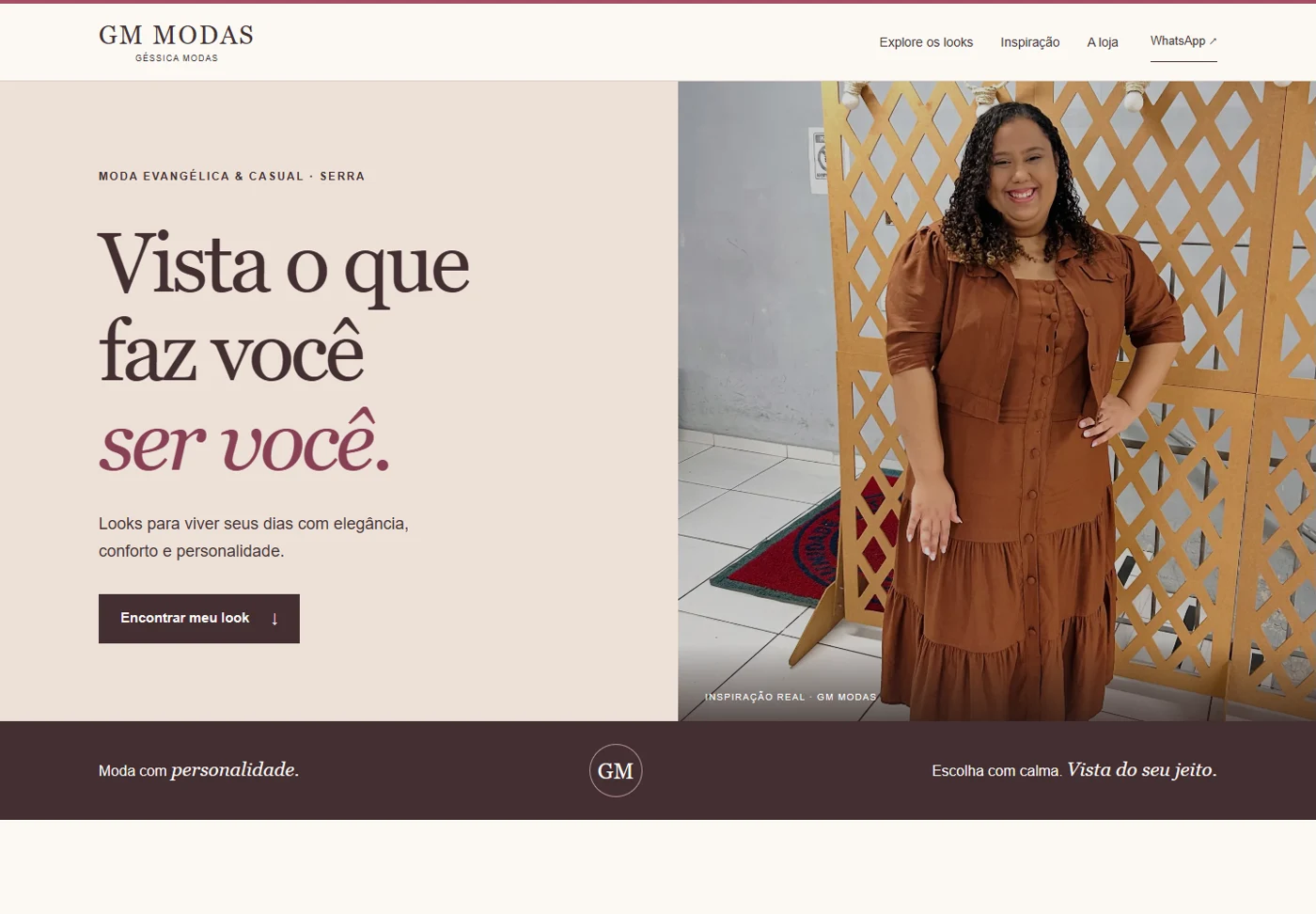 Design do site GM Modas